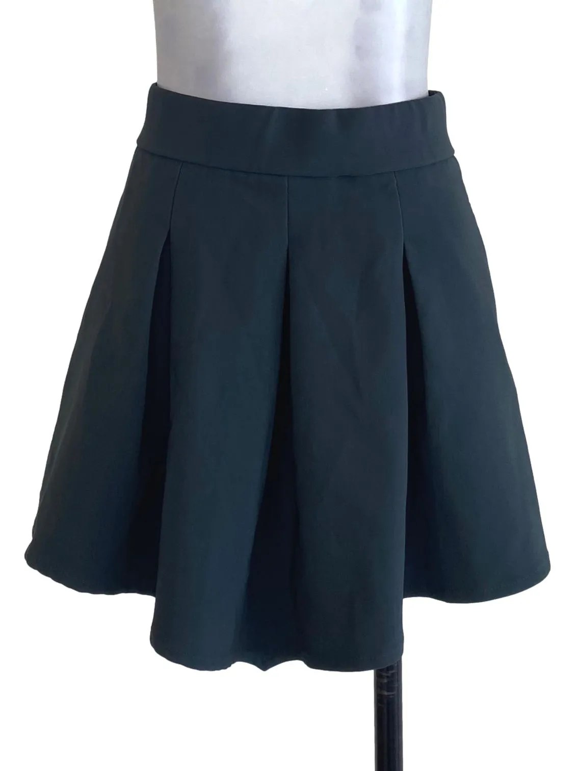 Grey Box Pleated Skirt