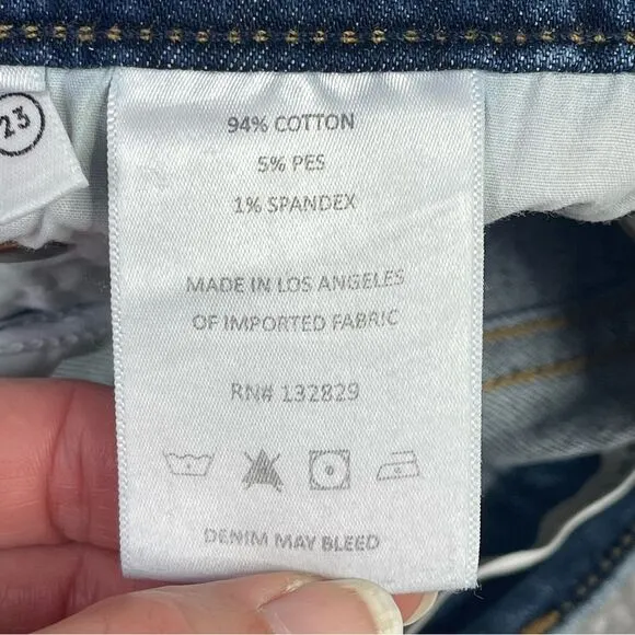 GRLFRND Kendall Jeans Women's 23 Blue Skinny High Rise Dark Denim Stretch