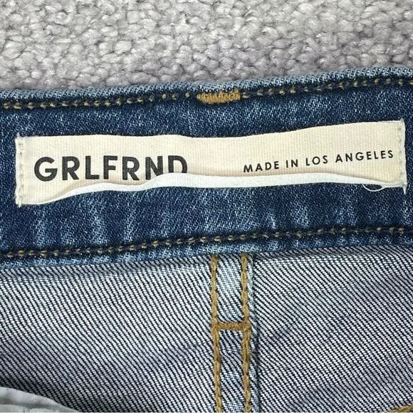 GRLFRND Kendall Jeans Women's 23 Blue Skinny High Rise Dark Denim Stretch
