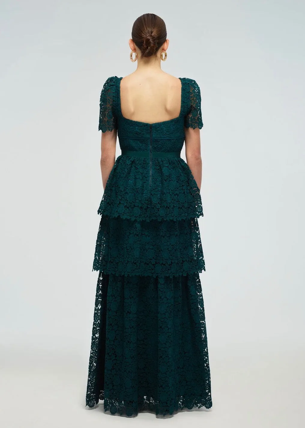 Guipure Maxi Dress (Deep Teal)