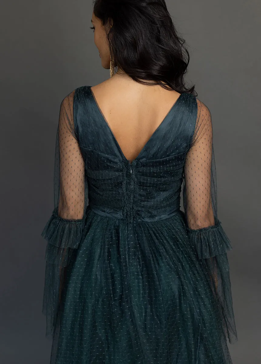 Haisley Impact Dress in Deep Spruce