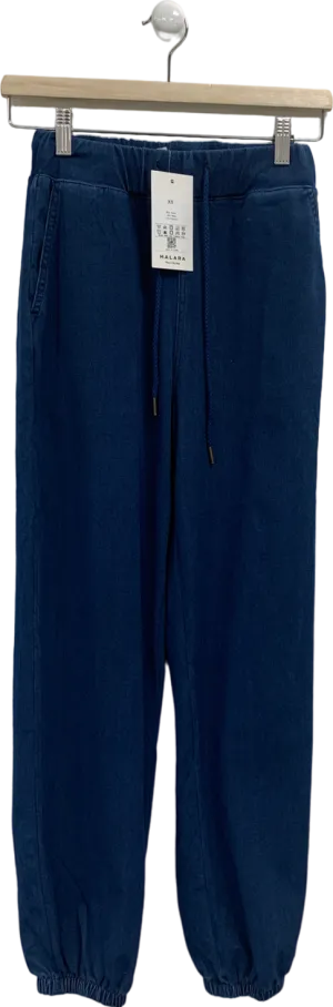 halara Blue High Waisted Pocketed Pants UK XS