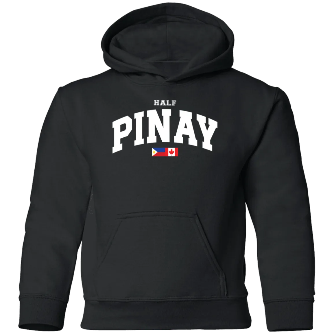 Half Pinay FILCAN Flag Youth Pullover Hoodie