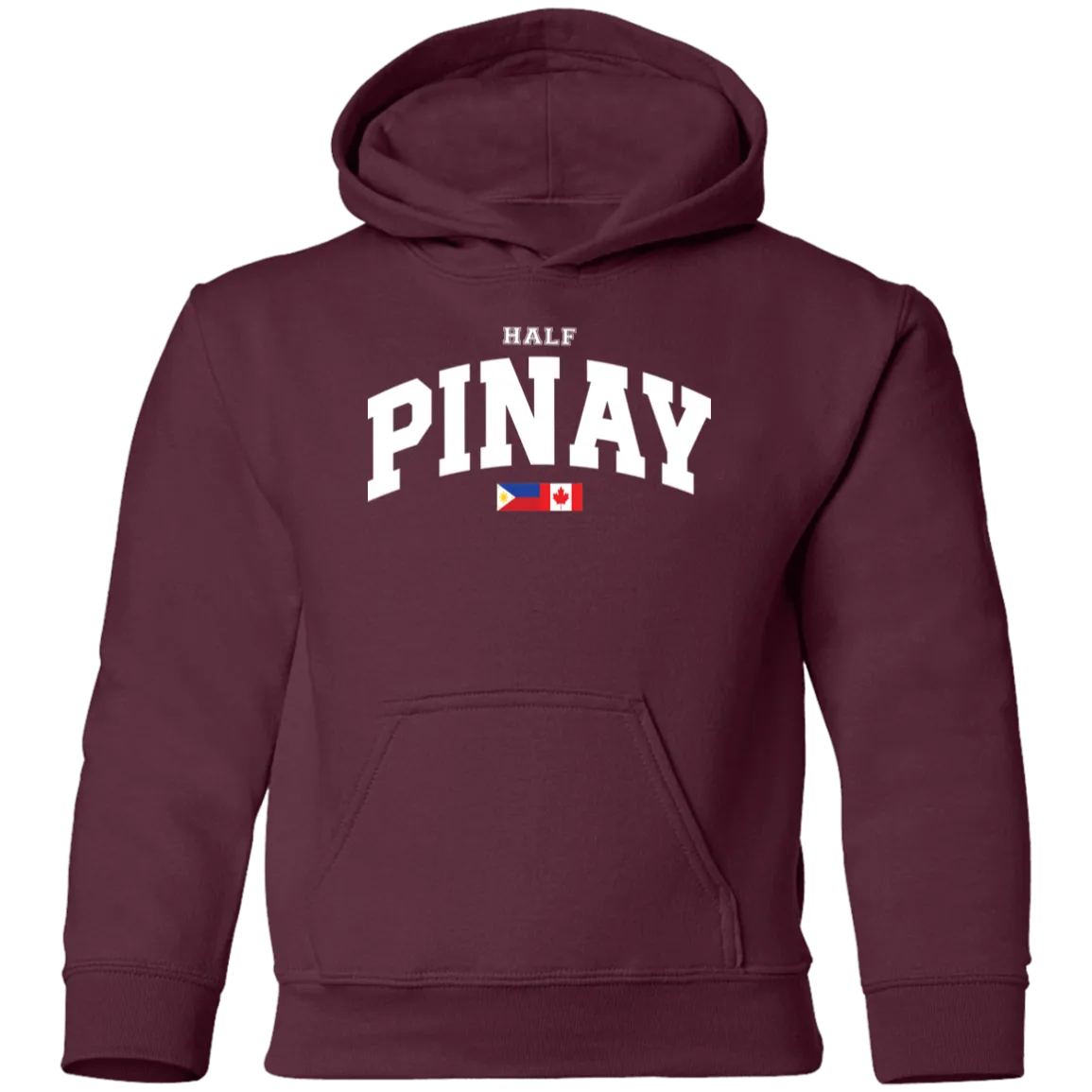 Half Pinay FILCAN Flag Youth Pullover Hoodie