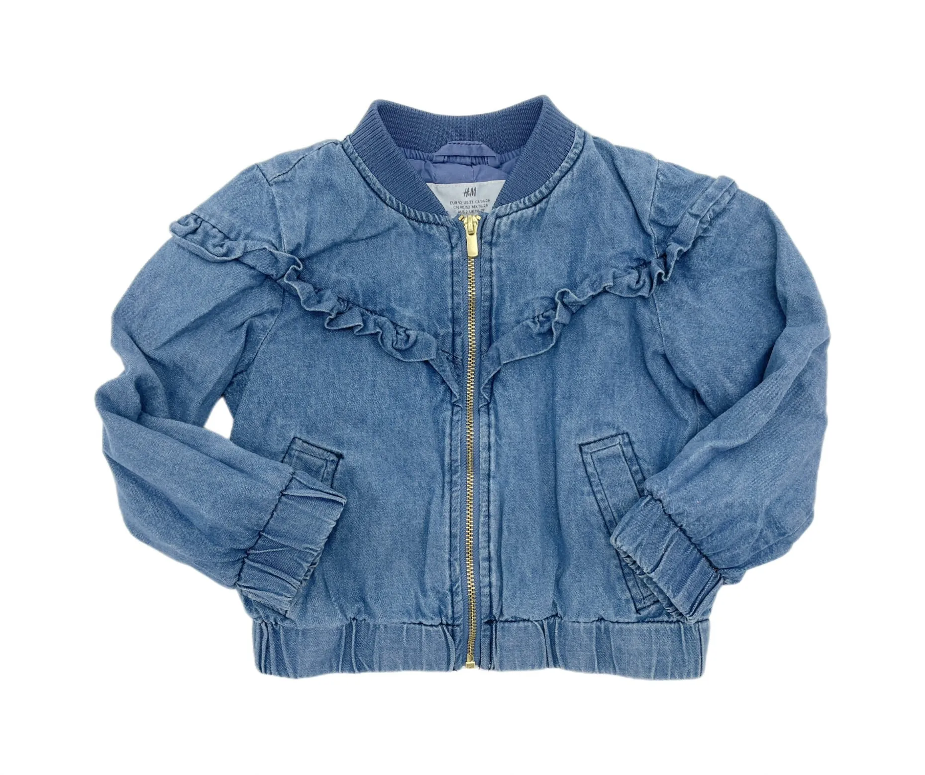 H&M lined denim jacket - 1.5-2y