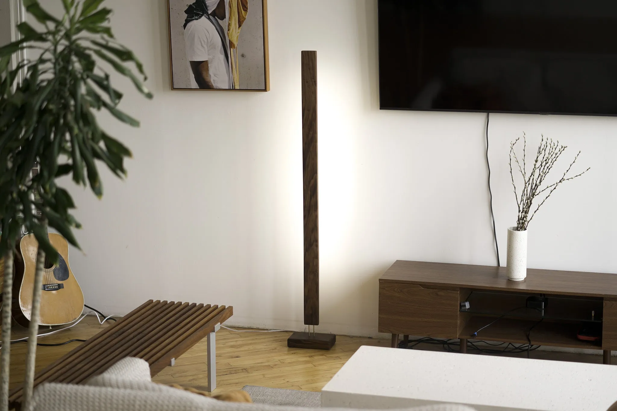 Hardwood LED Color Floor Lamp
