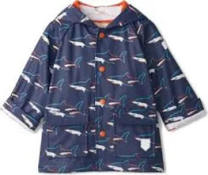 Hatley Colour Changing Sharks Splash Jacket : Sizes 2 to 12 Years
