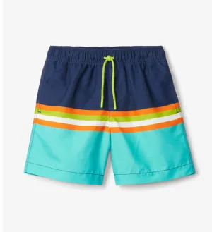 Hatley Turtle Stripes Swim Trunks