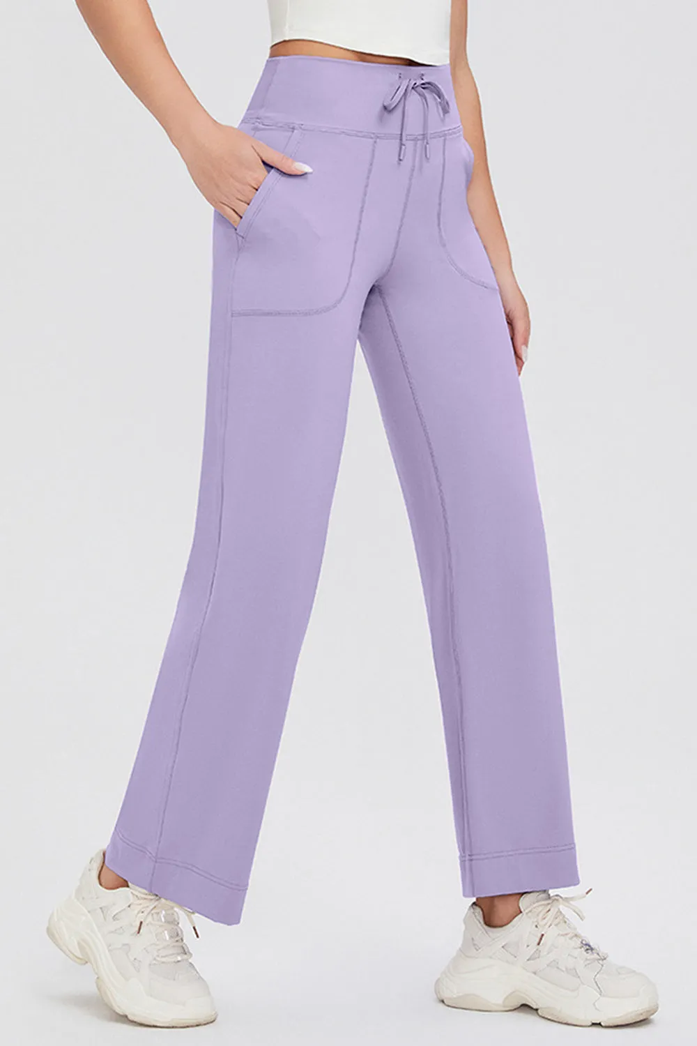 Hazel Blues® |  Basic Bae Drawstring High Waist Pants with Pockets