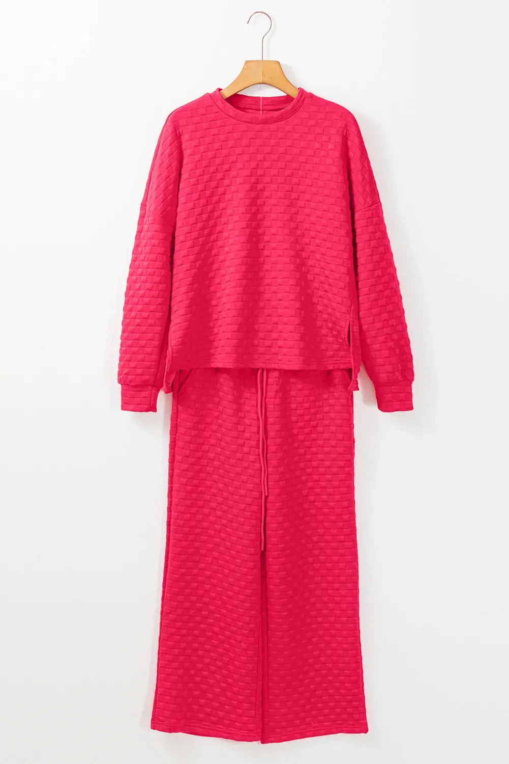 Hazel Blues® |  High-Low Round Neck Top and Pants Set
