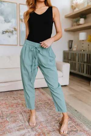 Hazel Blues® |  Love Me Dearly High Waisted Pants in Jade