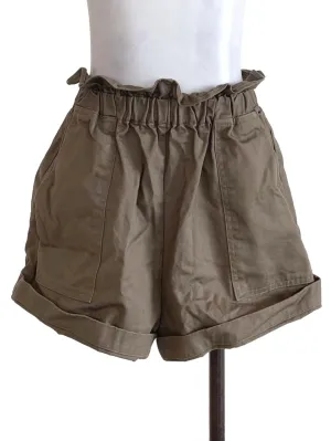 Hazel Wood Brown Ruffled Shorts LB