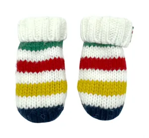 HBC Stripes fleece lined knit mittens - 0-12m