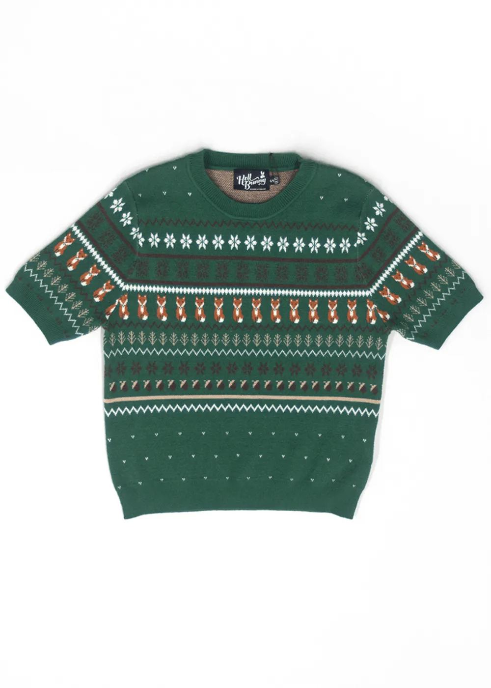 Hell Bunny Vixey 40's Jumper Green