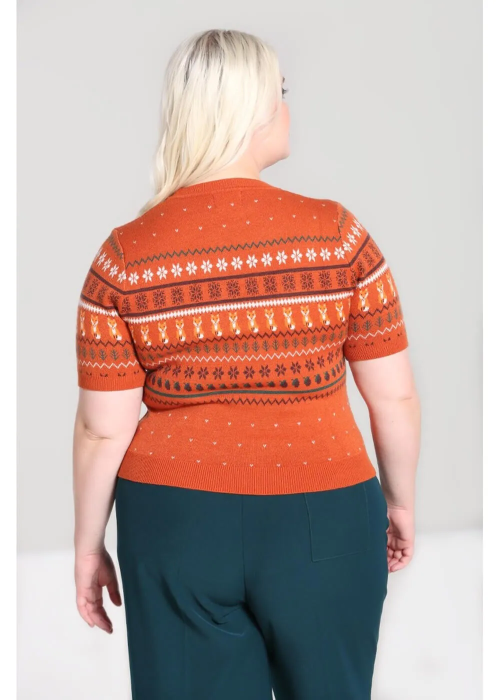 Hell Bunny Vixey 60's Jumper Brown