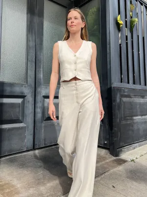 Hepburn Pant in Marfa Twill - Natural