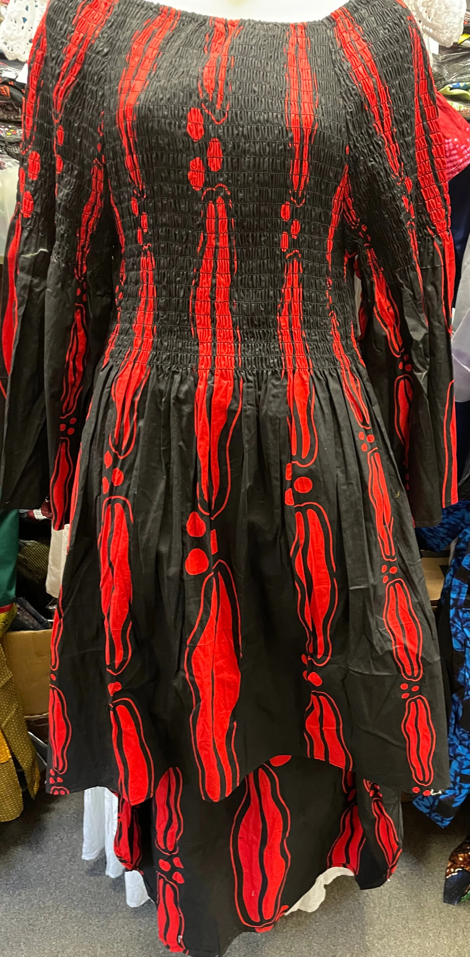 High Low Dress in African Print!! One Size Fits Most!!