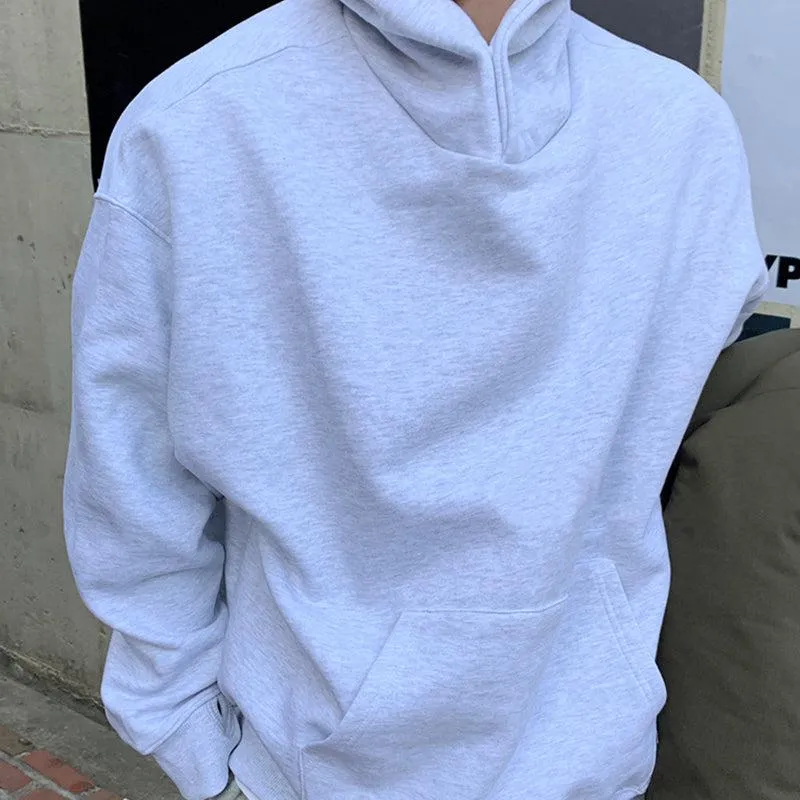 High-Neck Hooded Sweatshirt