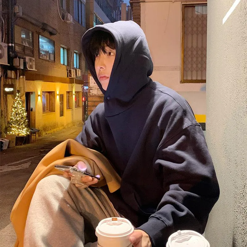 High-Neck Hooded Sweatshirt