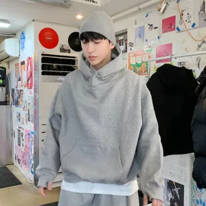 High-Neck Hooded Sweatshirt
