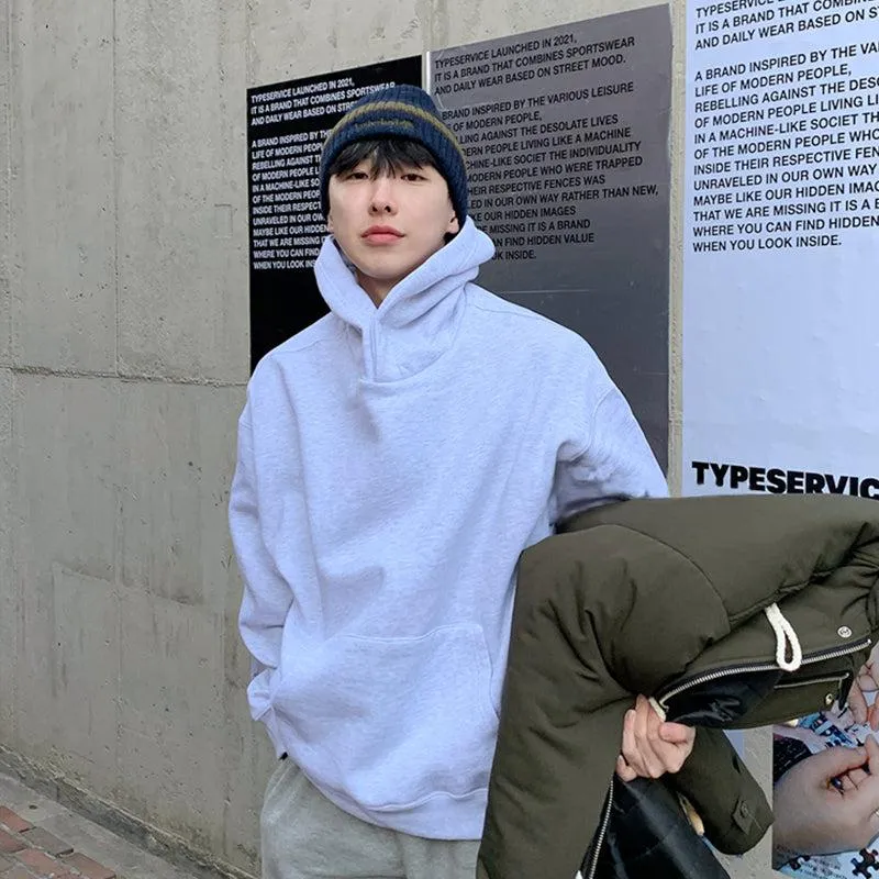High-Neck Hooded Sweatshirt