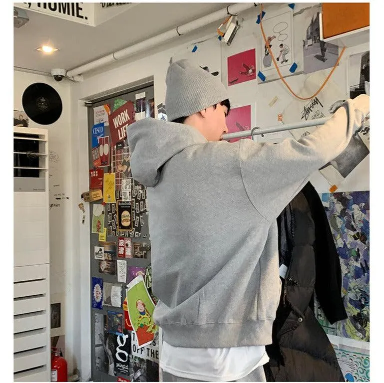 High-Neck Hooded Sweatshirt