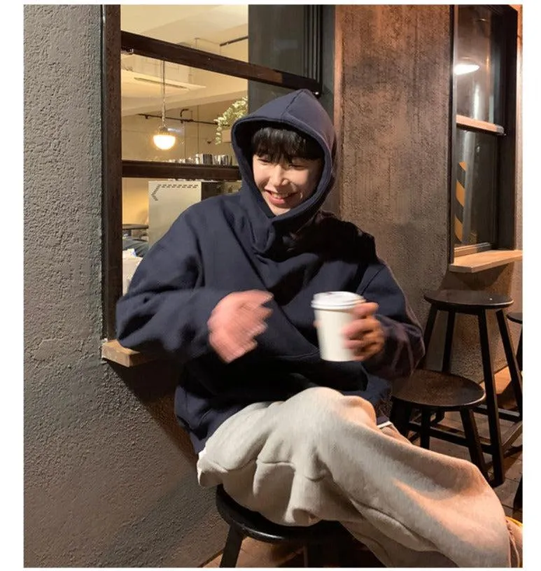 High-Neck Hooded Sweatshirt