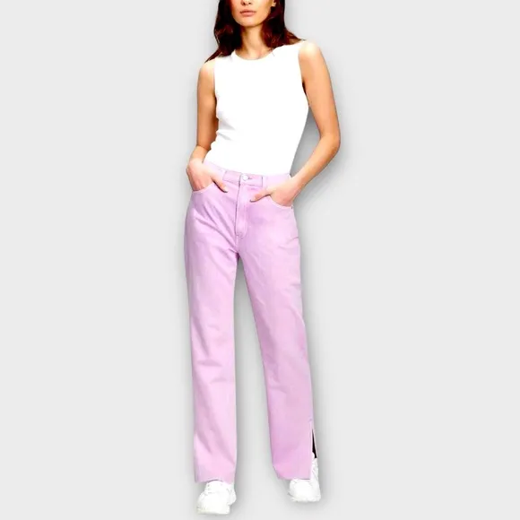 High Rise '90s Loose Jeans Lavender NWT