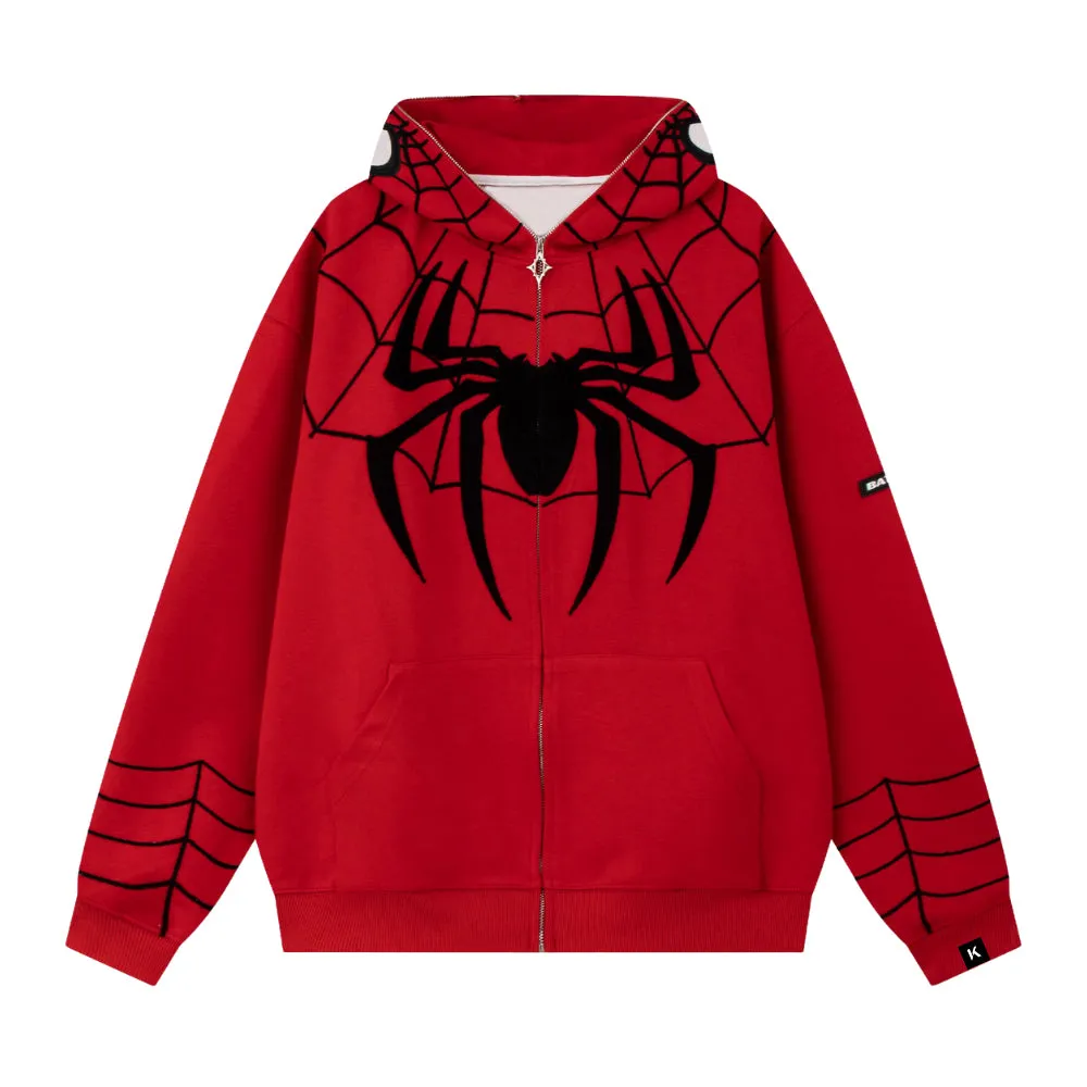 🔥High Street Spider Jacquard Hoodie