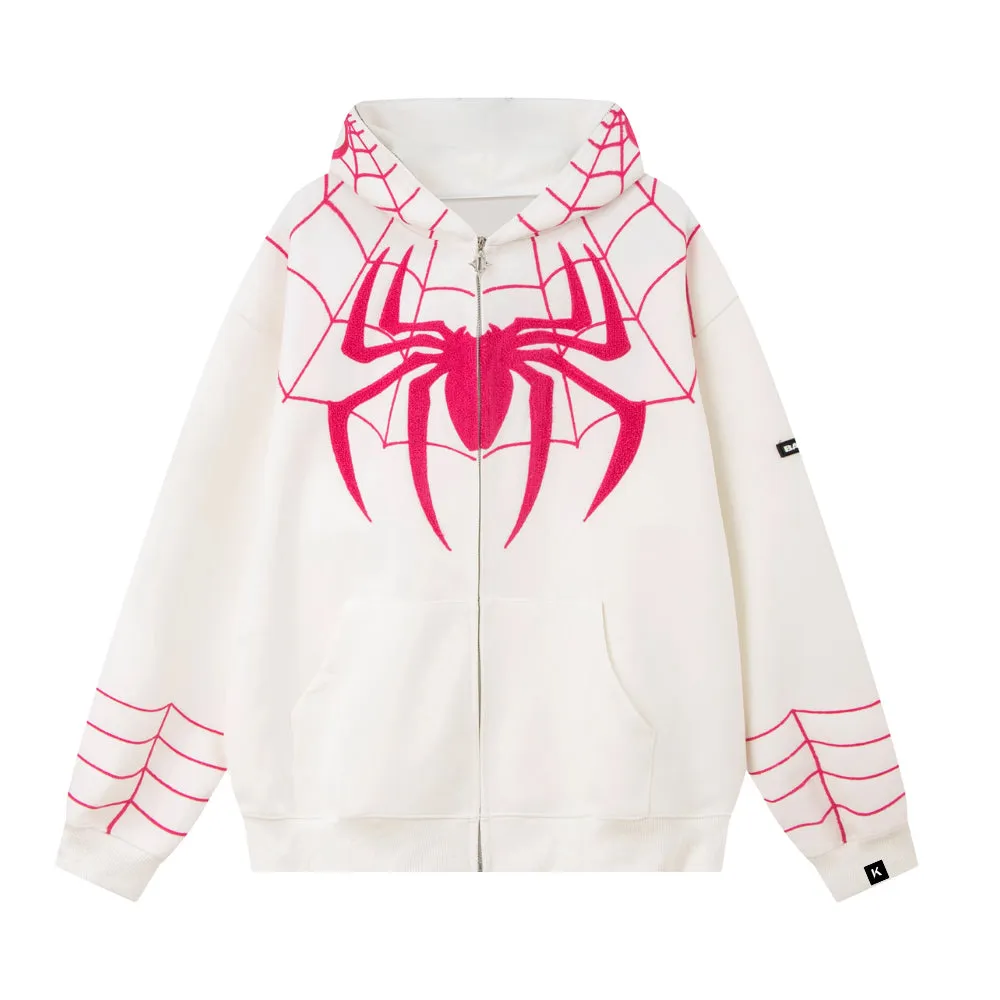 🔥High Street Spider Jacquard Hoodie