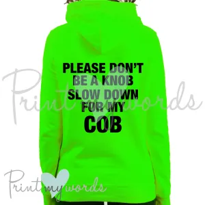 High Visibility Hi Vis Equestrian Neon Electric Hoodie - DON'T BE A KNOB hi-viz