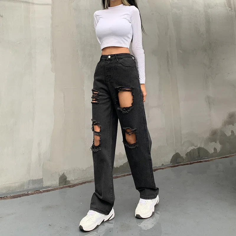 High Waisted Button Hole Trousers ER5811