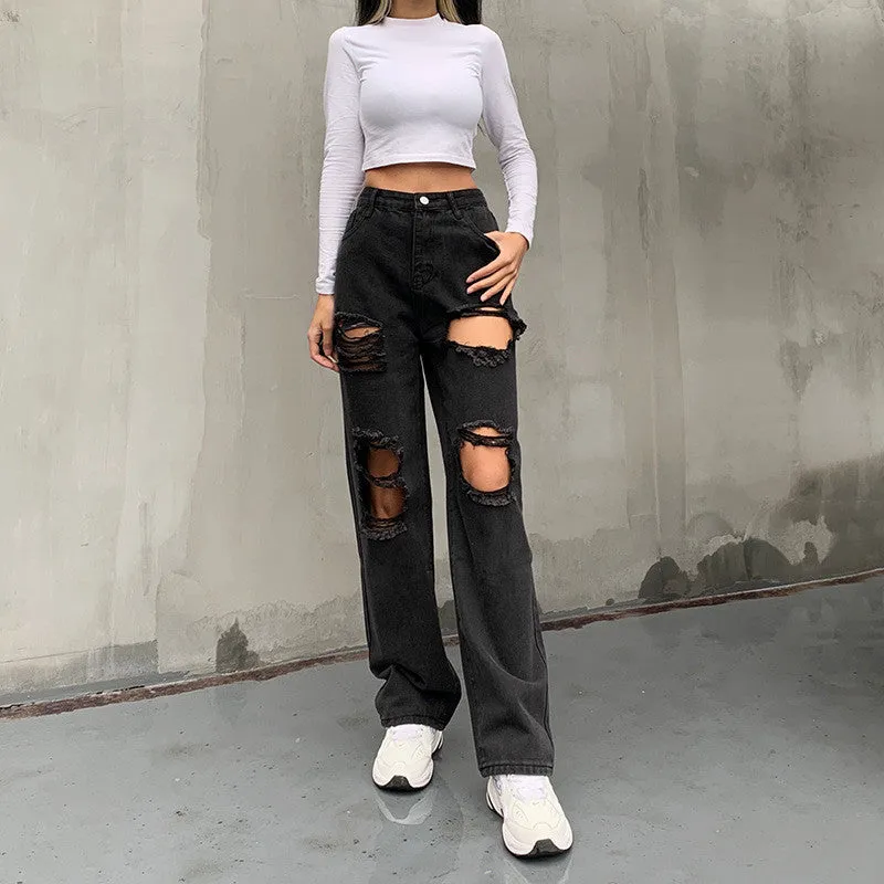 High Waisted Button Hole Trousers ER5811