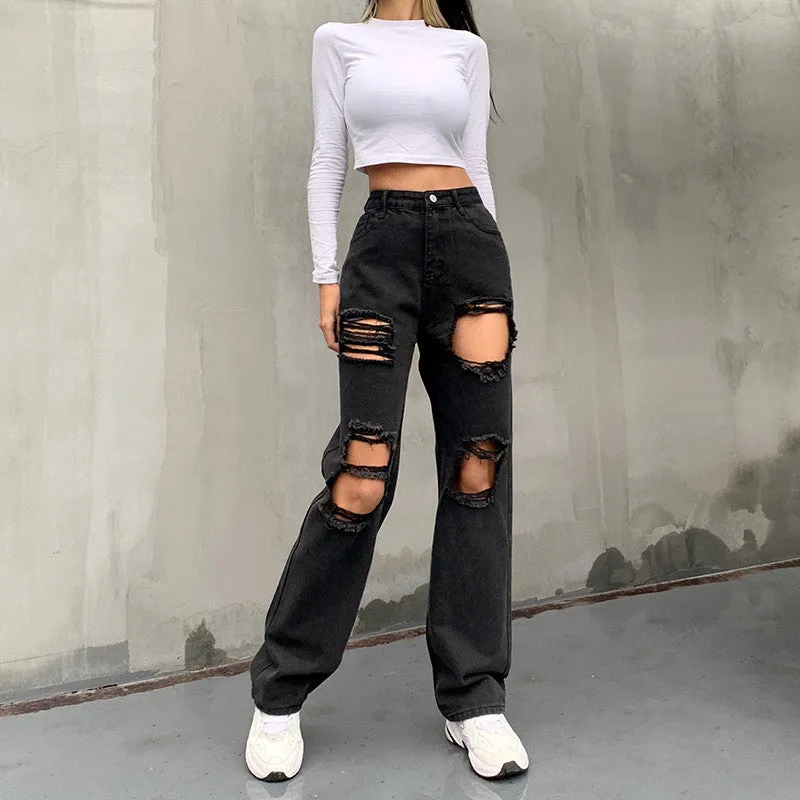 High Waisted Button Hole Trousers ER5811