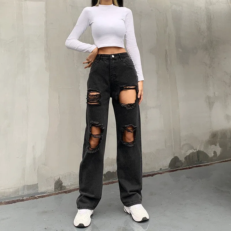High Waisted Button Hole Trousers ER5811