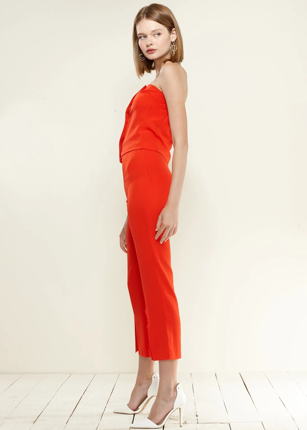 High-Waisted Cropped Pants by Shop at Konus