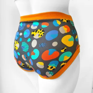 High Waisted Rainbow Leopard Print Adult Pants | Women's Knickers | Organic Cotton Underwear