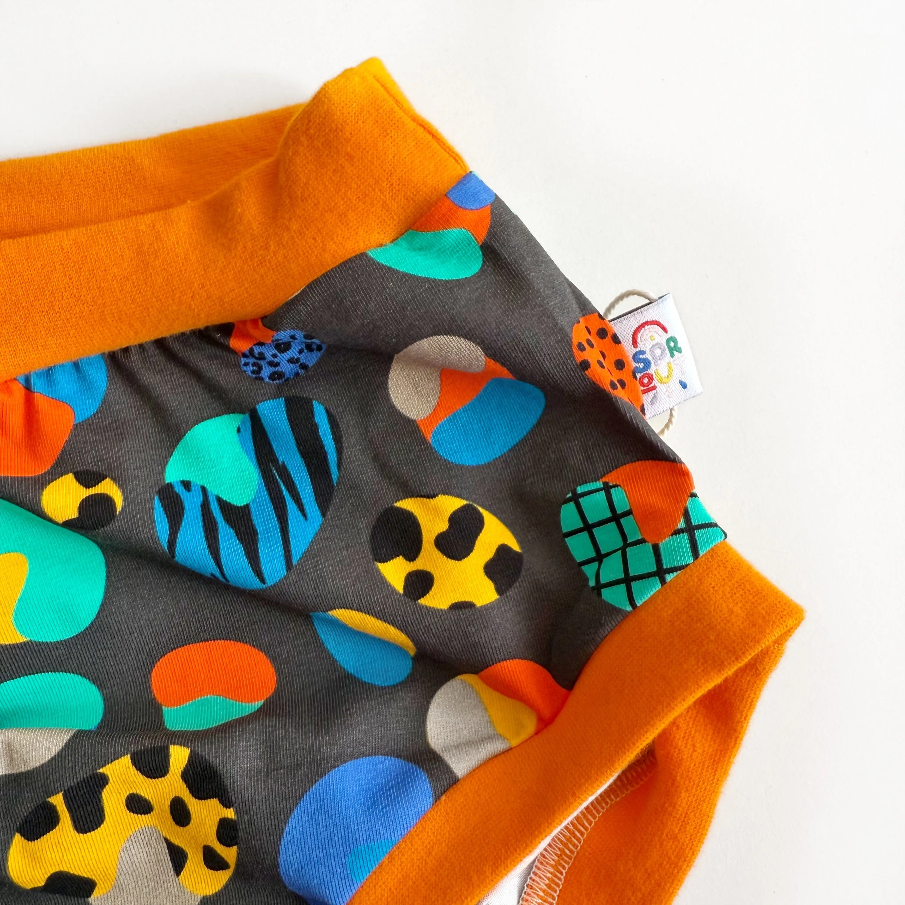 High Waisted Rainbow Leopard Print Adult Pants | Women's Knickers | Organic Cotton Underwear