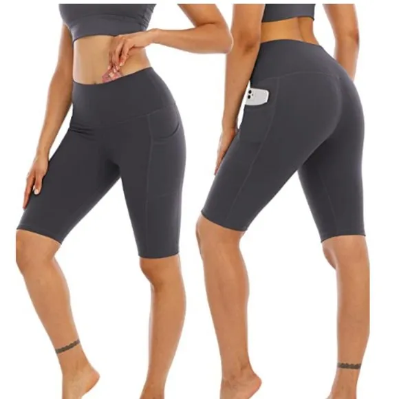 High Waisted Tummy Control Work Out Shorts 4 Packs