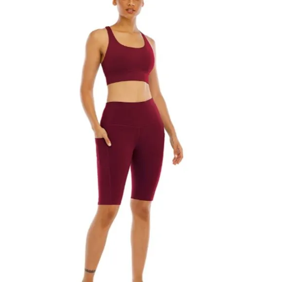 High Waisted Tummy Control Work Out Shorts 4 Packs