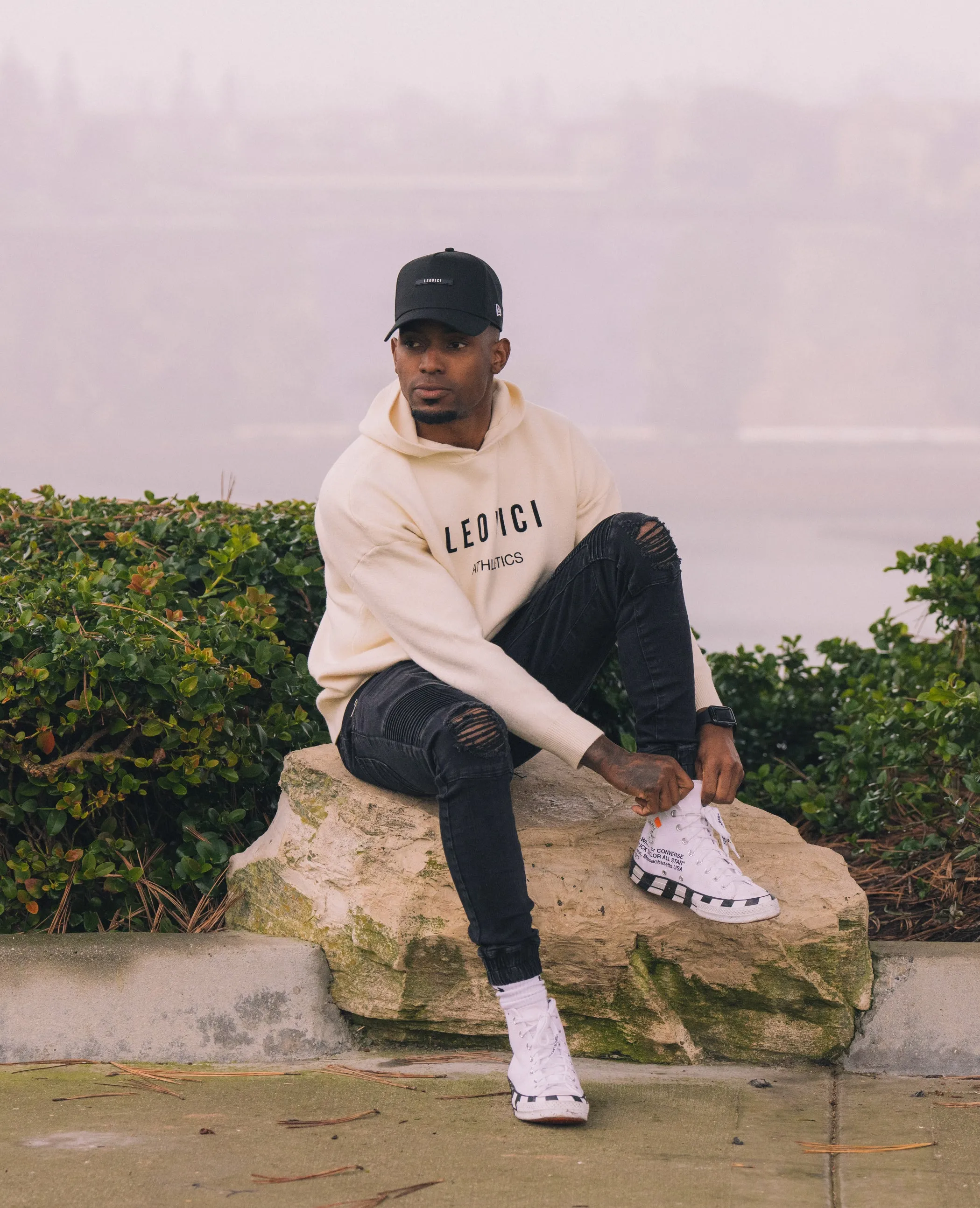 Hooded Sweater - Bone