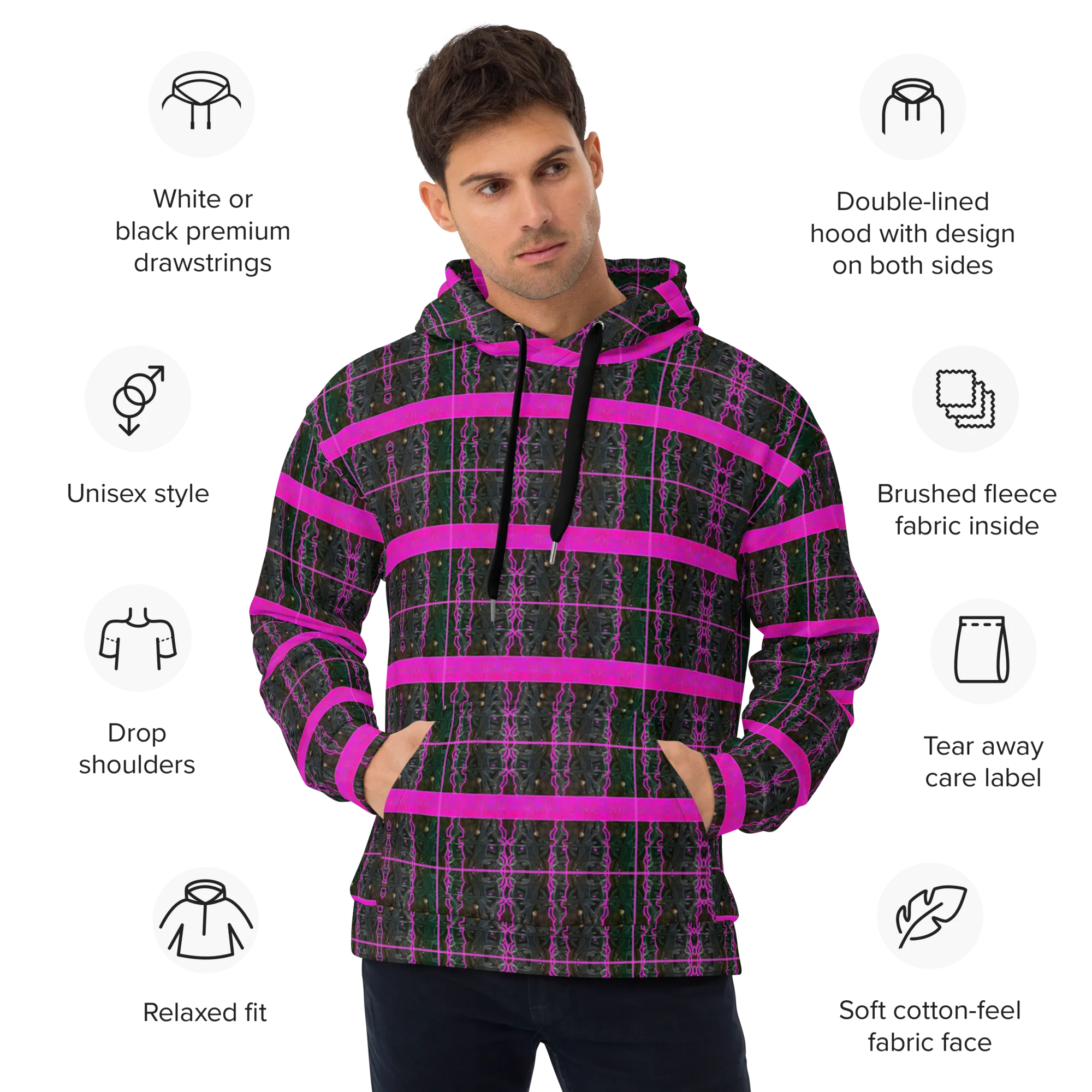 Hoodie (Unisex)(Tree Link Stripe) RJSTH@Fabric#9 RJSTHw2022 RJS
