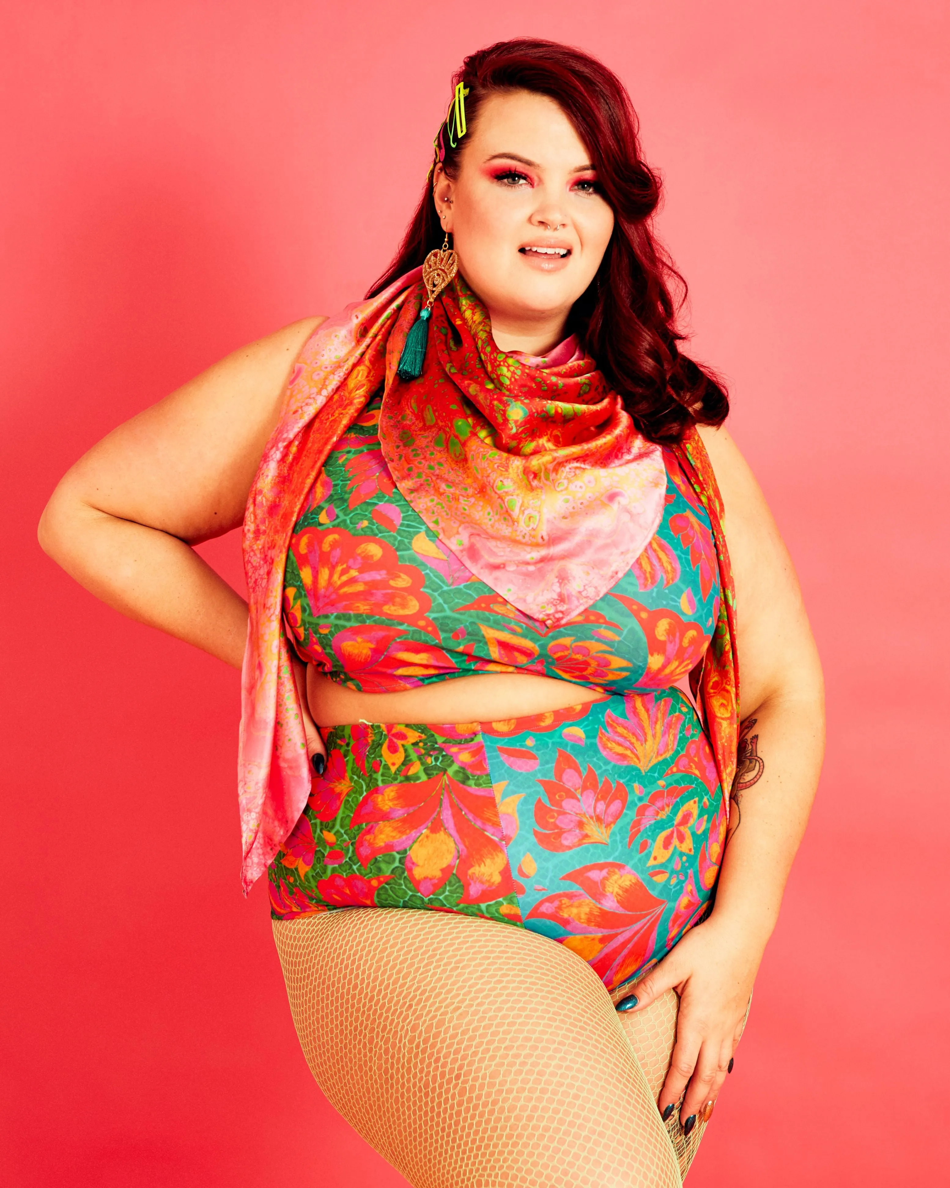 Hot Pants with Tropical Vendala Print