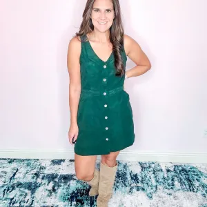 Hunter Green Corduroy Dress