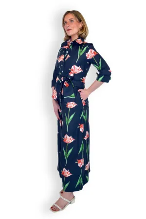 Huntington in Navy Parrot Tulip