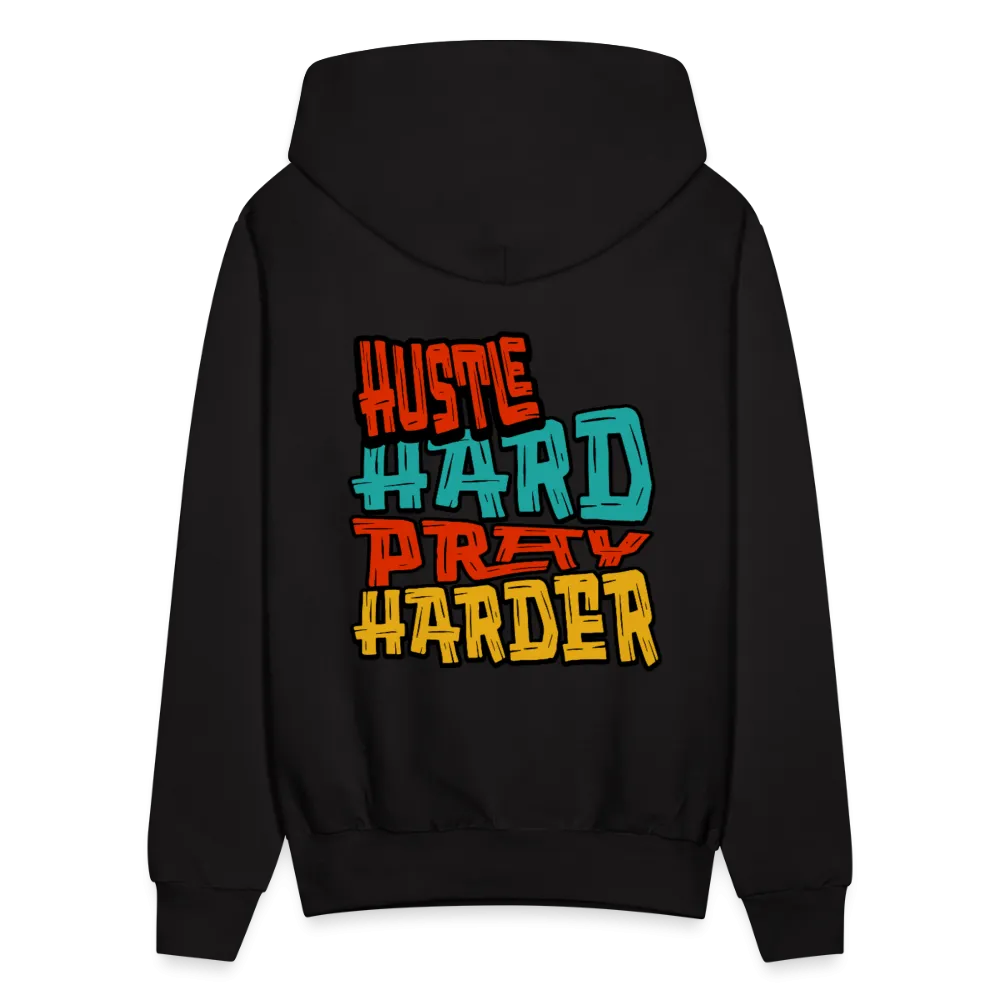 Hustle Hard Pray Harder Hoodie Black