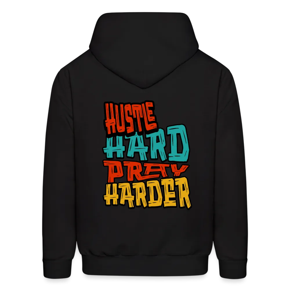 Hustle Hard Pray Harder Hoodie Black