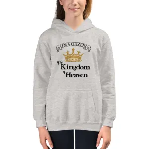I'm a Citizen, Unisex Youth Hooded Sweatshirt-Black Text