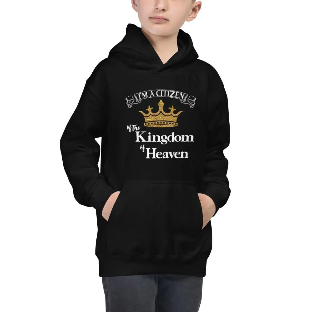 I'm a Citizen, Unisex Youth Hooded Sweatshirt-White Text