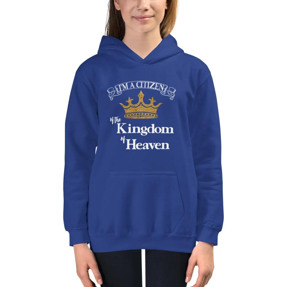 I'm a Citizen, Unisex Youth Hooded Sweatshirt-White Text